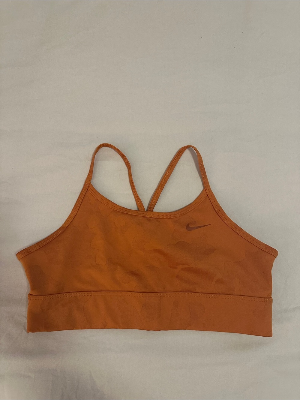 Nike Orange Slim-Strap Sports Bra